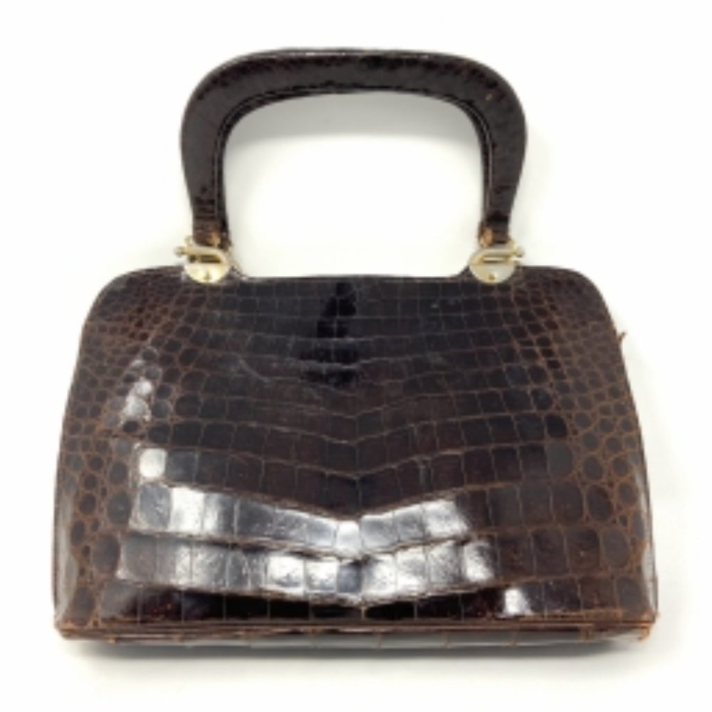 BIG BARGAIN ! Genuine  large crocodile handbag. Vintage.
